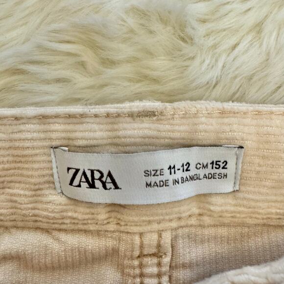 Zara High Rise Flat Front Corduroy Pants Girls 11-12 - Picture 6 of 13